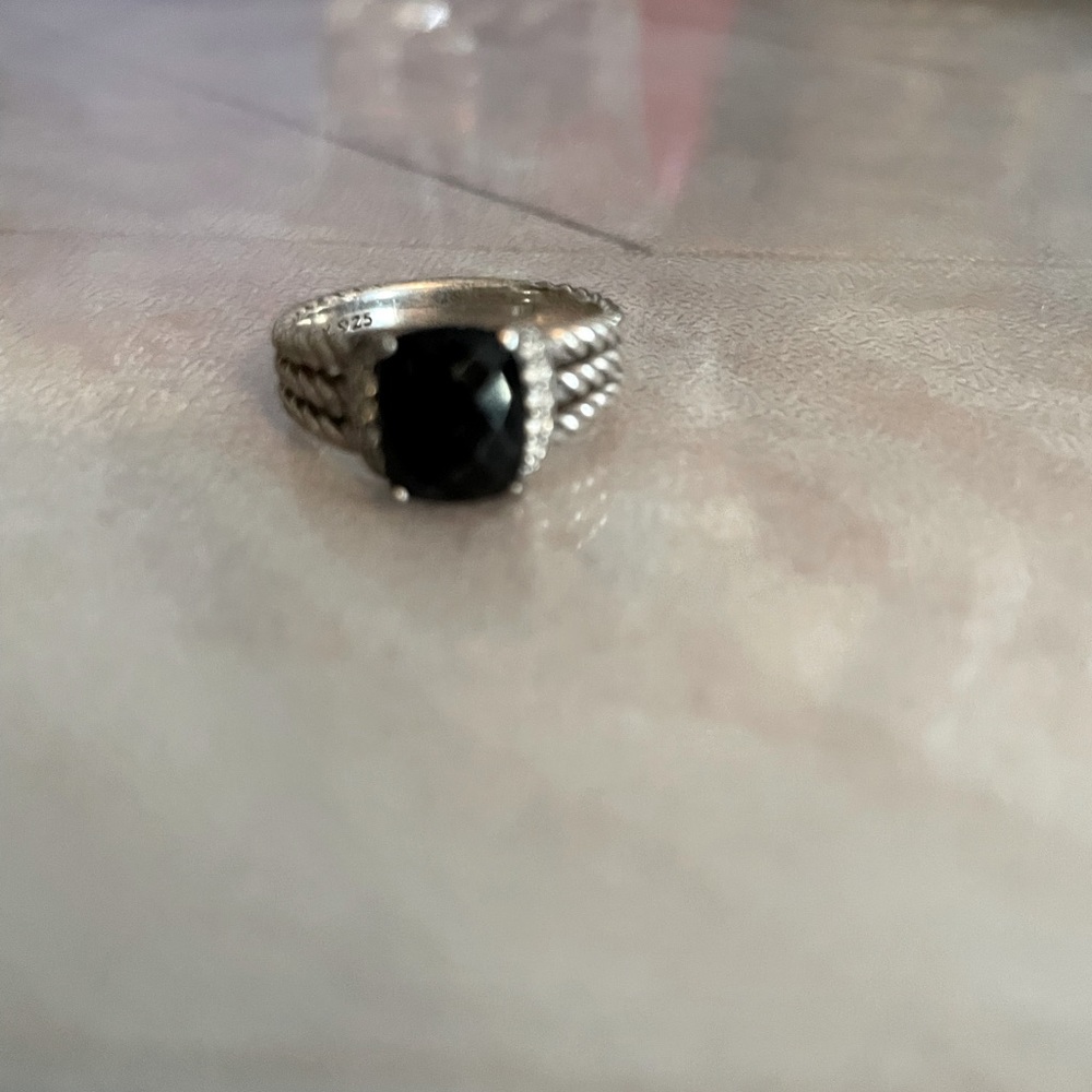 David Yurman wheaton ring. Black onyx and diamond